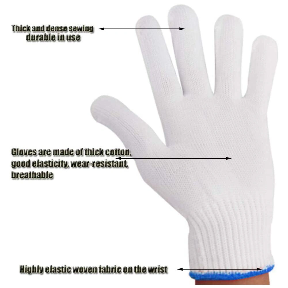 Special Wear-Resistant Labor Insurance Thin White Cotton Yarn Gloves