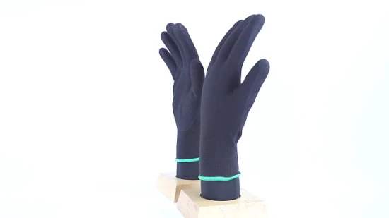 Fodera in nylon Spandex Plus calibro 15 CE con guanti rivestiti in sabbia di nitrile